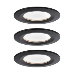 Paulmann Indbygningsspots|Spotlights > Nova Coin 3 stk, rund, 3Stepdim, sort