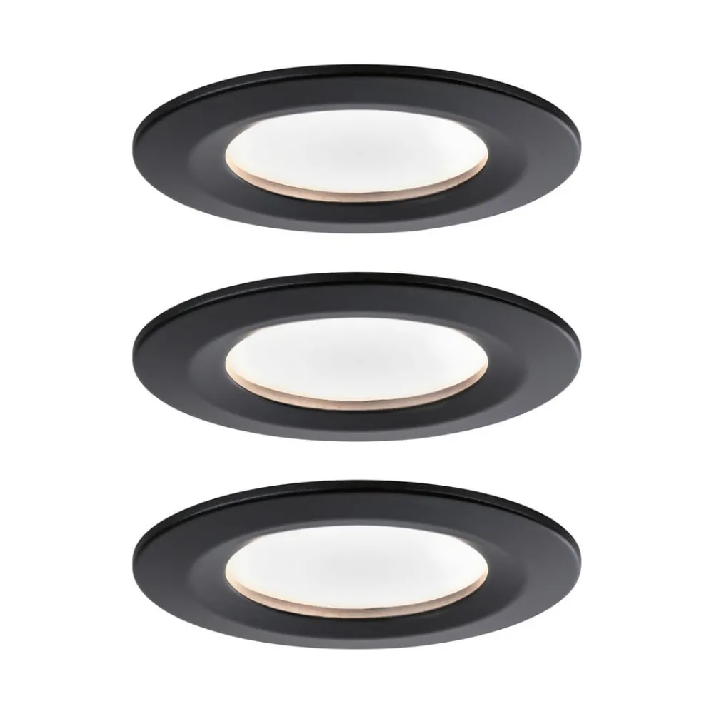 Paulmann Indbygningsspots|Spotlights > Nova Coin 3 stk, rund, 3Stepdim, sort