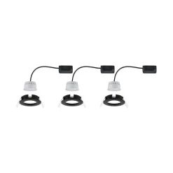 Paulmann Indbygningsspots|Spotlights > Nova Coin 3 stk, rund, 3Stepdim, sort