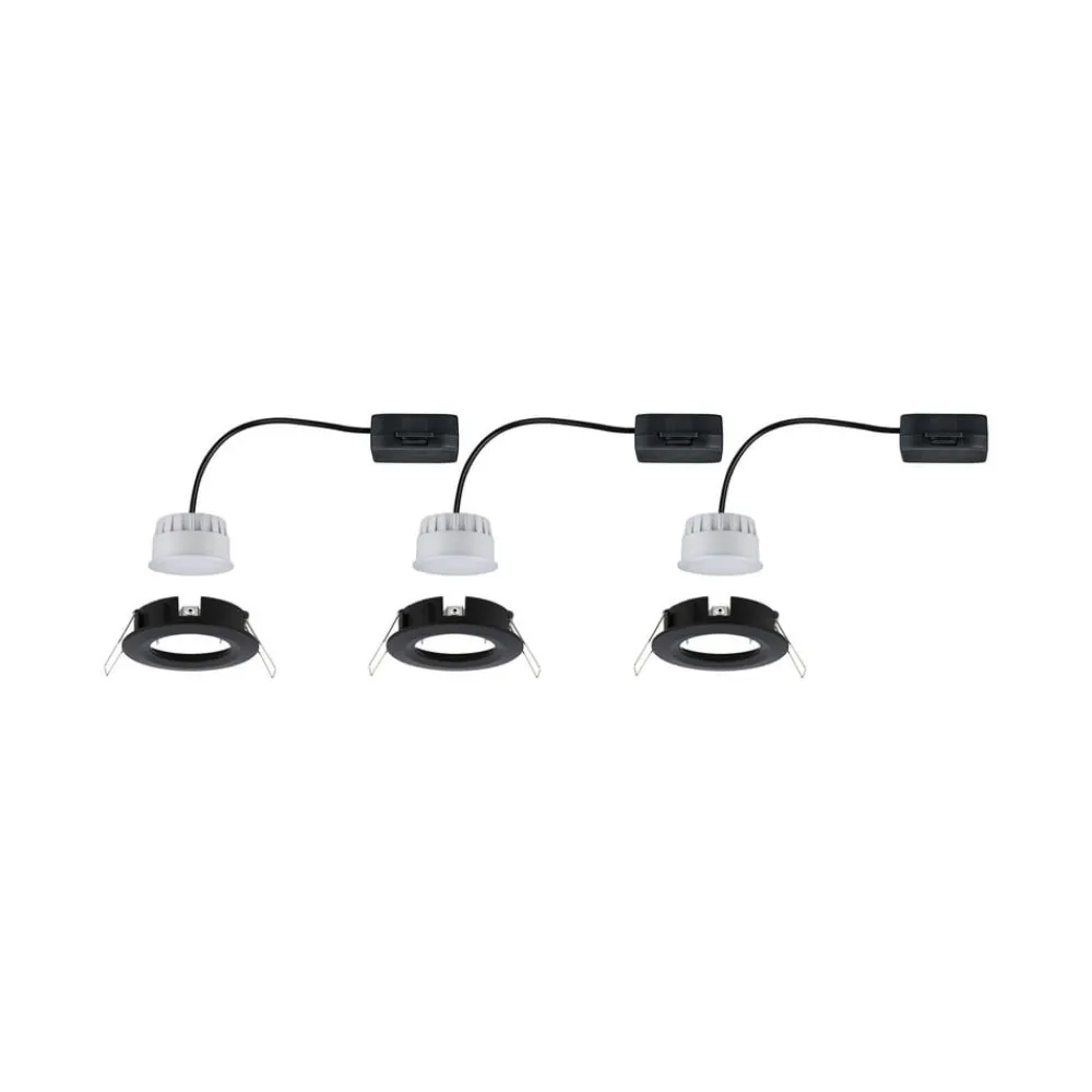 Paulmann Indbygningsspots|Spotlights > Nova Coin 3 stk, rund, 3Stepdim, sort