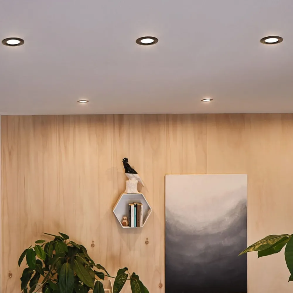 Spotlights ^ Paulmann Nova Coin sæt med 3, rund, stiv, sort