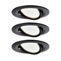 Paulmann Spotlights > Nova Coin 3x rund dæmpbar/svingbar sort