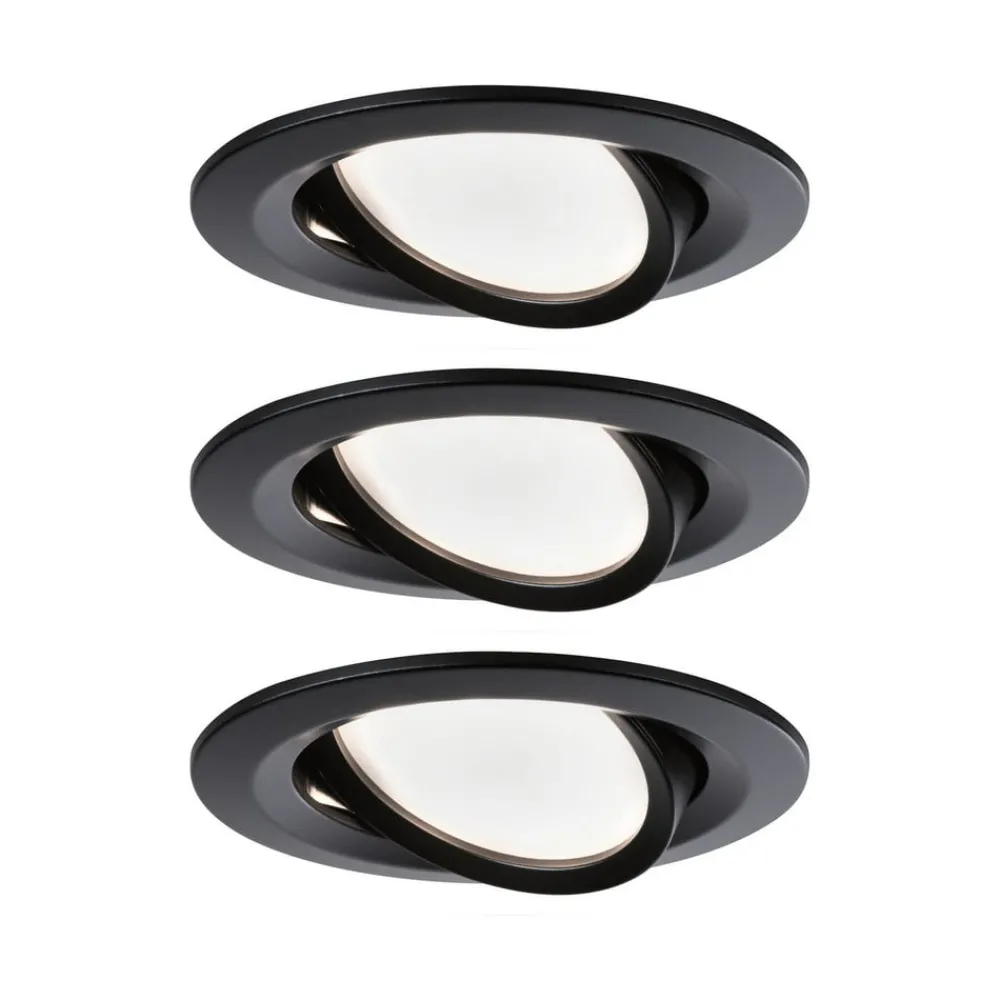 Paulmann Spotlights > Nova Coin 3x rund dæmpbar/svingbar sort