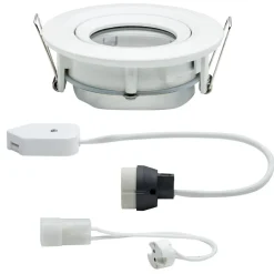 Loftlamper|Loftlamper ^ Paulmann Nova indbygningsspot IP65 rund, drejbar, hvid