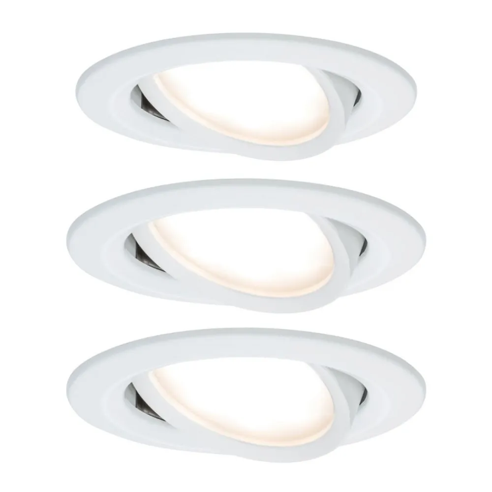 Loftlamper|Indbygningsspots ^ Paulmann Nova LED-indbygningsspot 3 stk. drejelig, hvid