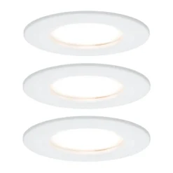 Loftlamper|Indbygningsspots ^ Paulmann Nova LED indbygningslampe 3stk. stiv hvid
