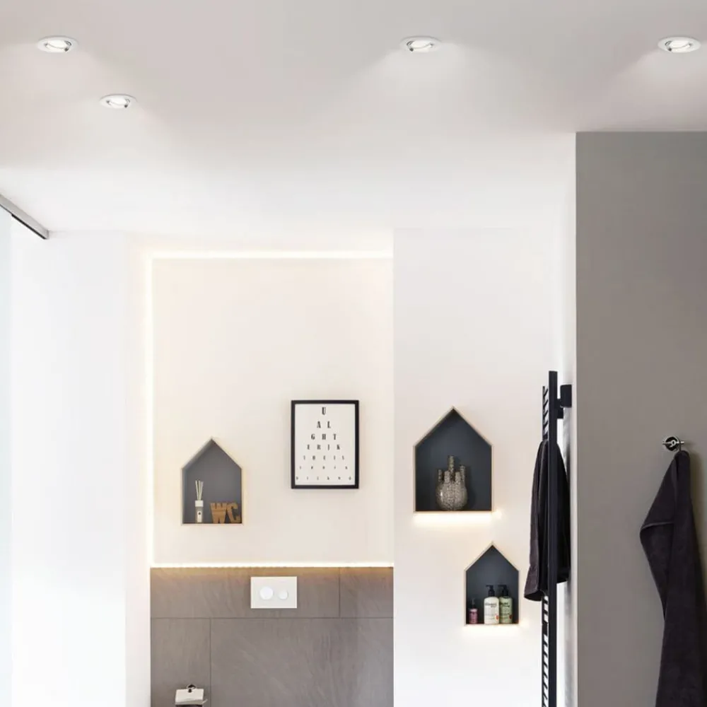 Paulmann Gang|Loftlamper > Nova LED-indbygningsspot, dæmpbar, IP65, hvid