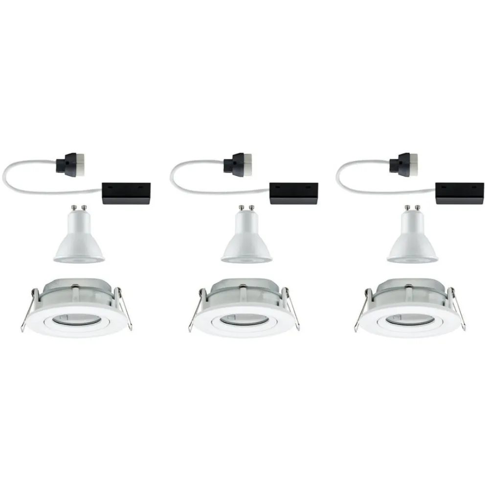 Paulmann Gang|Loftlamper > Nova LED-indbygningsspot, dæmpbar, IP65, hvid