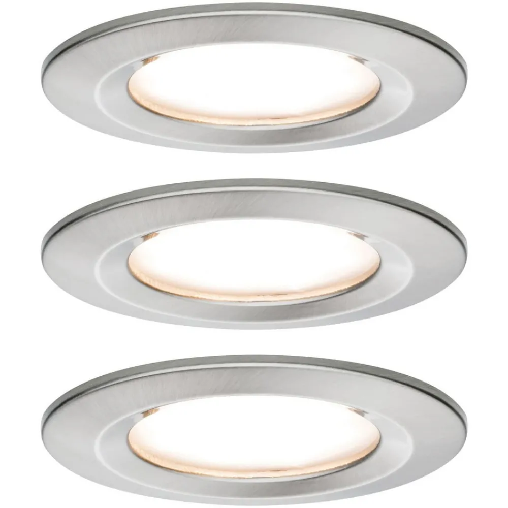 Paulmann Indbygningsspots|Spotlights > Nova LED indbygningslampe 3stk. stiv jern