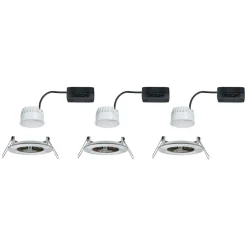 Paulmann Indbygningsspots|Spotlights > Nova LED indbygningslampe 3stk. stiv jern