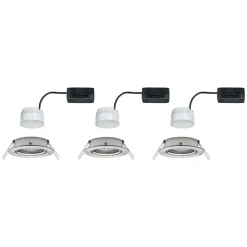 Paulmann Indbygningsspots|Spotlights > Nova LED-spot 3 stk. drejelig, jern