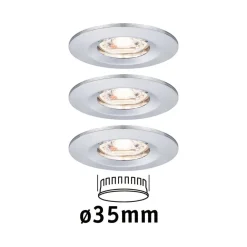 Paulmann Loftlamper|Indbygningsspots > Nova mini indb.-spot, sæt med 3 IP44 krom