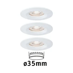 Paulmann Indbygningsspots|Spotlights > Nova mini indb.-spot, sæt med 3 IP44 hvid