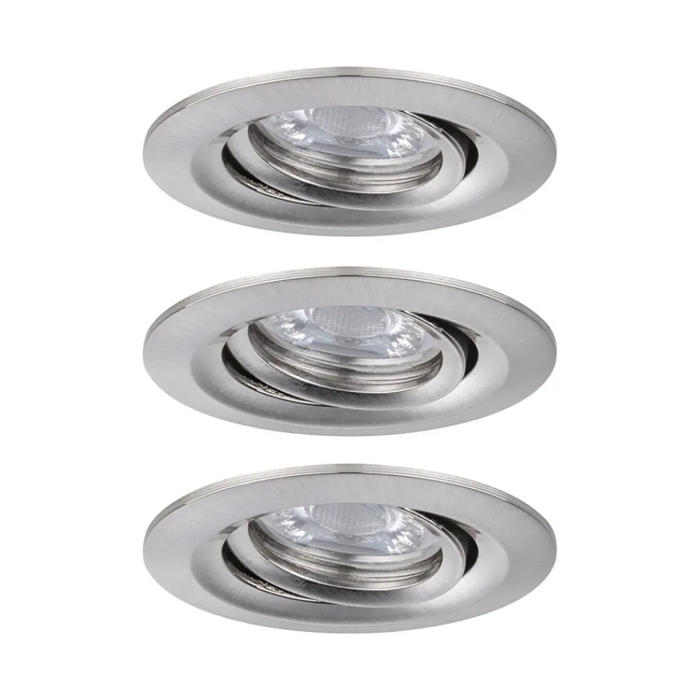 Indbygningsspots|Spotlights ^ Paulmann Nova mini Plus LED easydim, 3 stk., jern