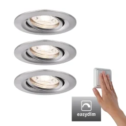 Indbygningsspots|Spotlights ^ Paulmann Nova mini Plus LED easydim, 3 stk., jern