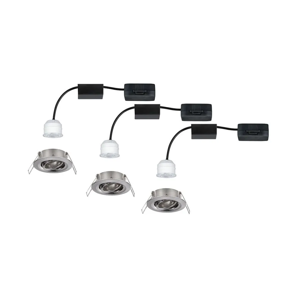 Indbygningsspots|Spotlights ^ Paulmann Nova mini Plus LED easydim, 3 stk., jern