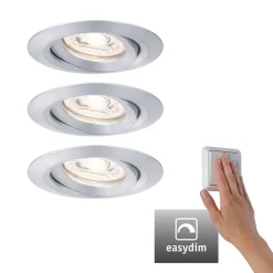 Paulmann Indbygningsspots > Nova mini Plus LED easydim, 3 stk.,alu
