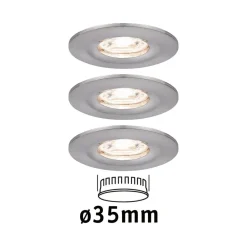 Paulmann Loftlamper|Indbygningsspots > Nova mini spot, sæt med 3 IP44 jern