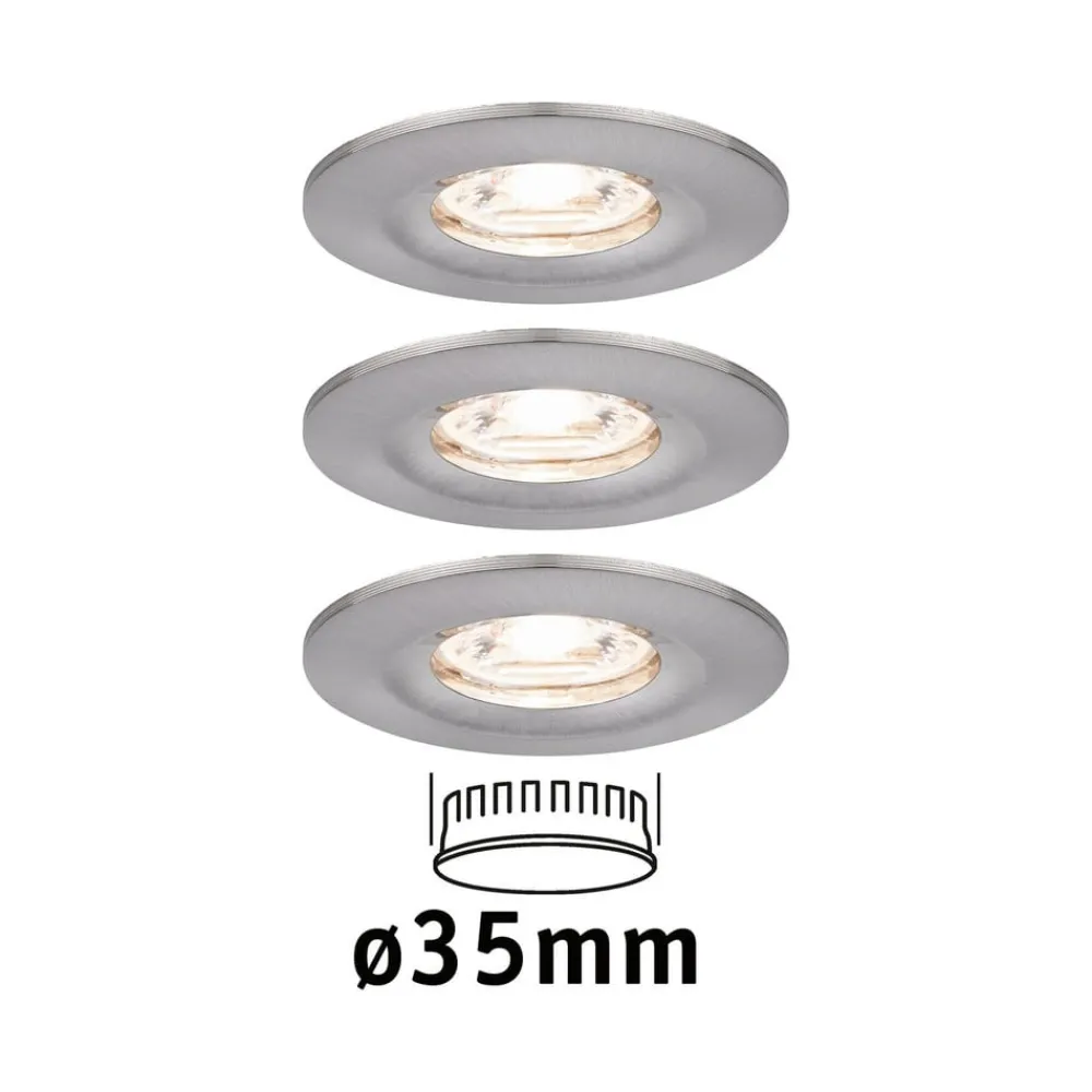 Paulmann Loftlamper|Indbygningsspots > Nova mini spot, sæt med 3 IP44 jern