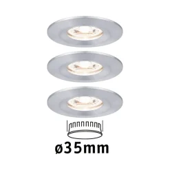 Paulmann Loftlamper|Indbygningsspots > Nova mini spot, sæt med 3 IP44 alu