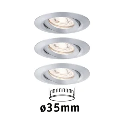 Loftlamper|Spotlights ^ Paulmann Nova mini spot sæt med 3 vipbar alu