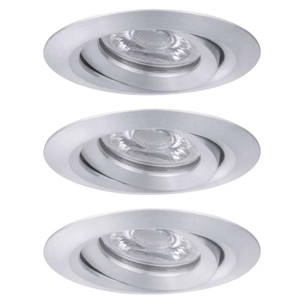 Loftlamper|Spotlights ^ Paulmann Nova mini spot sæt med 3 vipbar alu