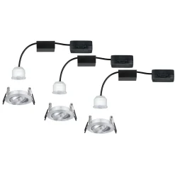 Loftlamper|Spotlights ^ Paulmann Nova mini spot sæt med 3 vipbar alu