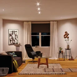 Loftlamper|Indbygningsspots ^ Paulmann Nova Plus Coin dim, rund, stift, jern
