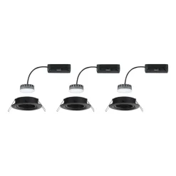 Paulmann Indbygningsspots|Spotlights > Nova Plus Coin 3 stk IP23 2.700K sort