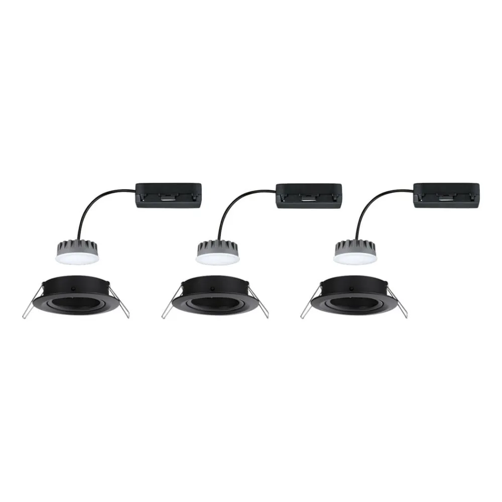 Paulmann Indbygningsspots|Spotlights > Nova Plus Coin 3 stk IP23 2.700K sort