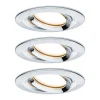 Paulmann Loftlamper|Indbygningsspots > Nova Plus LED-spot, 3 stk, rundt, krom