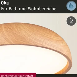 Paulmann Loftlamper > Oka LED-loftlampe IP44 CCT trælook