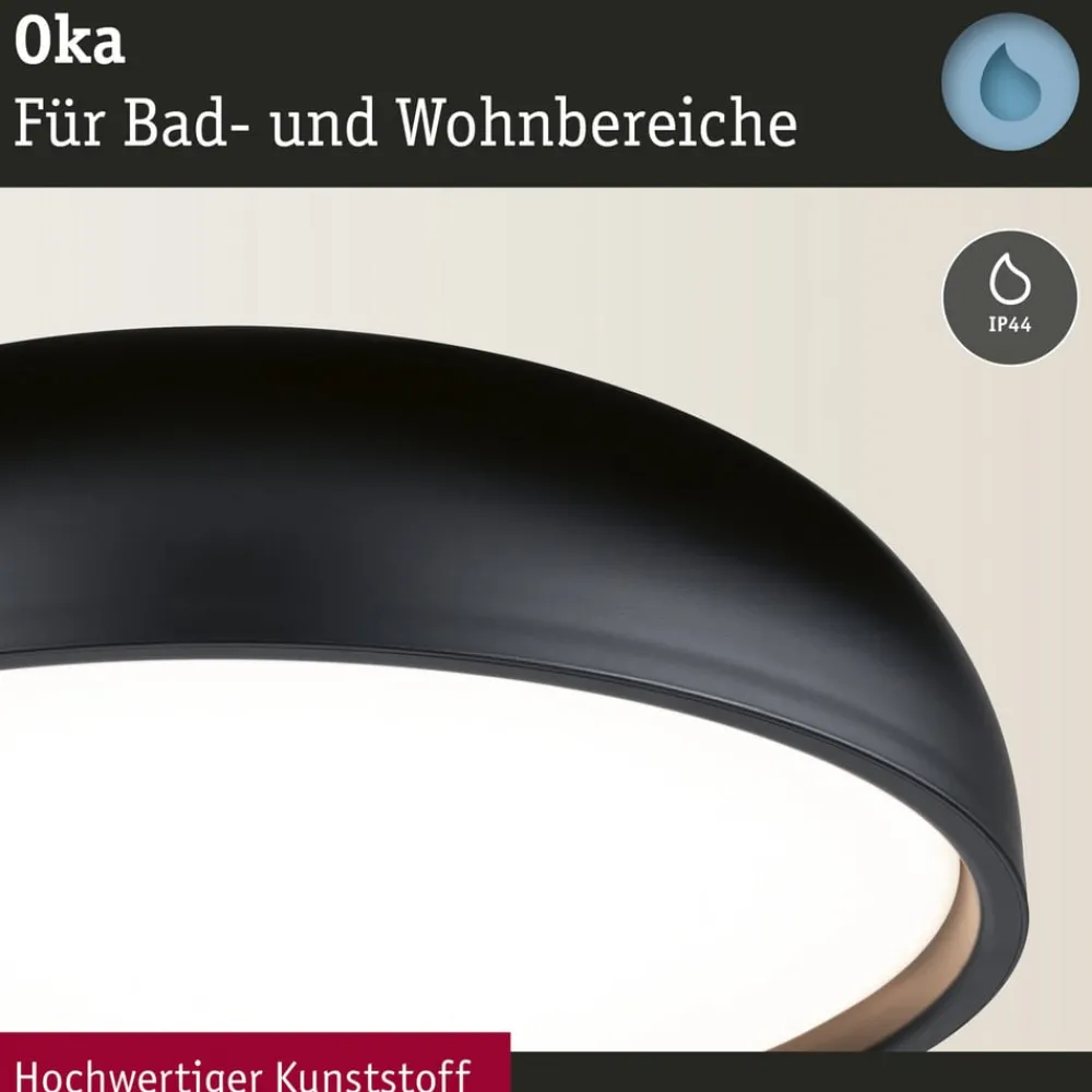 Paulmann Loftlamper > Oka LED-loftlampe IP44 CCT sort