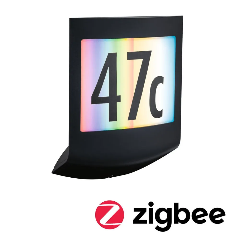 Postkasser ^ Paulmann Padea LED-husnummerlampe ZigBee RGBW