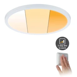 Paulmann Loftlamper|Indbygningsspots > panel Areo dim to warm rund hvid 23 cm