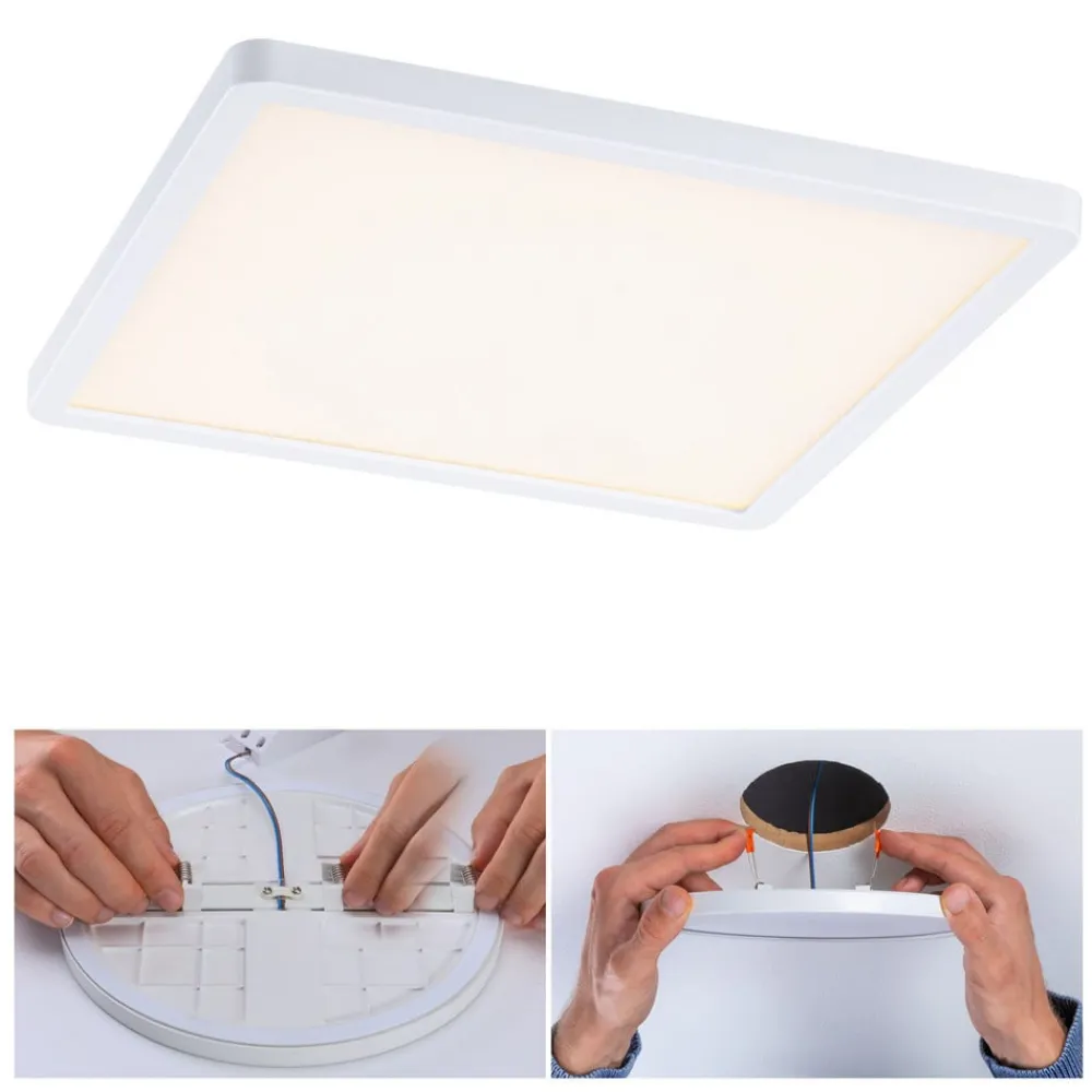 Paulmann Indbygningsspots > panel Areo 830 kantet hvid 3stepdim 23cm
