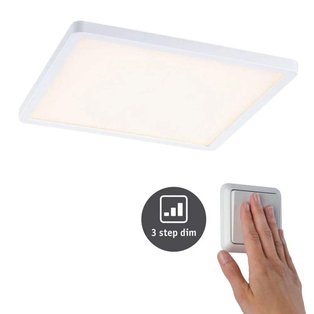 Paulmann Indbygningsspots > panel Areo 830 kantet hvid 3stepdim 23cm