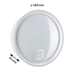 Paulmann Væglampe Med Sensor > Platomo udendørs LED-væglampe sensor hvid
