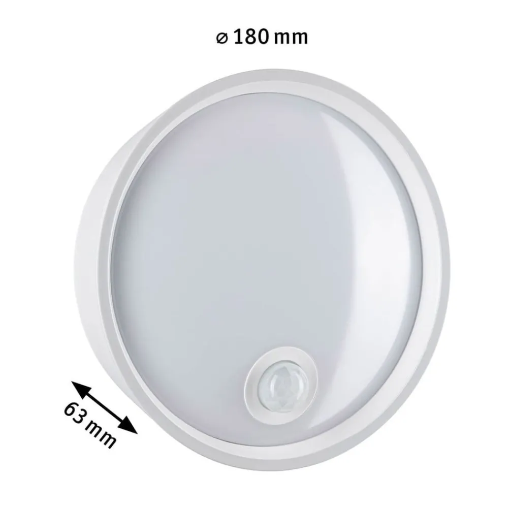 Paulmann Væglampe Med Sensor > Platomo udendørs LED-væglampe sensor hvid