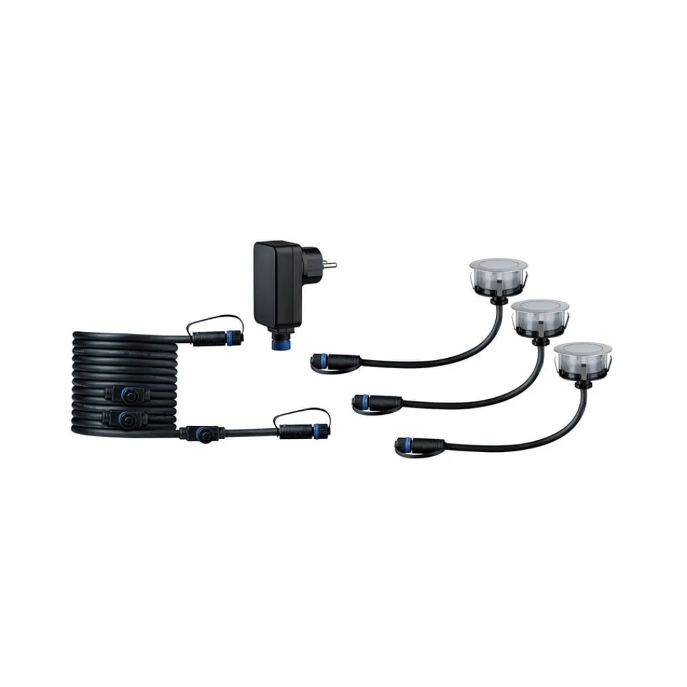 Nedgravet Udebelysning ^ Paulmann Plug & Shine Floor Eco basic sæt med 3 3000K