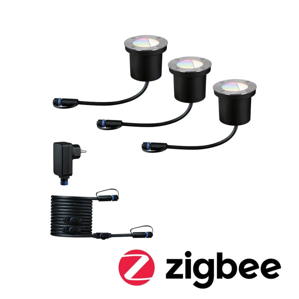 Paulmann Nedgravet Udebelysning > Plug & Shine indbygget ZigBee RGBW Basis