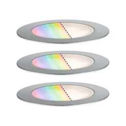 Nedgravet Udebelysning|Udendørs Spot ^ Paulmann Plug & Shine Indbygningsspot Gulv 3 RGBW ZigBee
