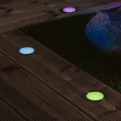 Nedgravet Udebelysning|Udendørs Spot ^ Paulmann Plug & Shine Indbygningsspot Gulv 3 RGBW ZigBee