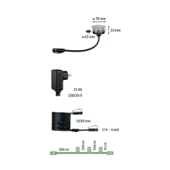 Nedgravet Udebelysning|Udendørs Spot ^ Paulmann Plug & Shine Indbygningsspot Gulv 3 RGBW ZigBee