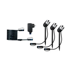 Paulmann Udendørs Spot > Plug & Shine lampe med jordspyd Pike Basis