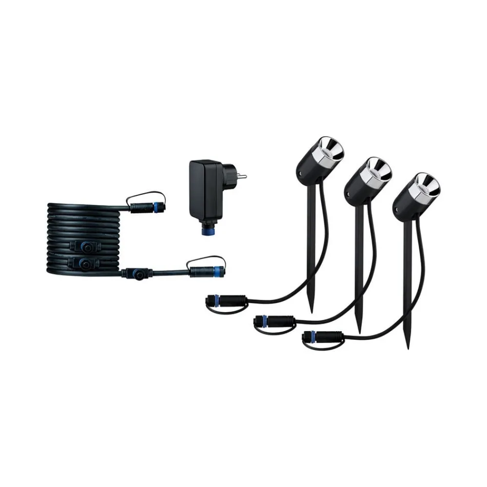 Paulmann Udendørs Spot > Plug & Shine lampe med jordspyd Pike Basis