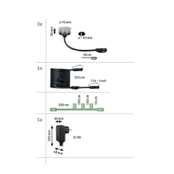 Paulmann Nedgravet Udebelysning > Plug & Shine LED indbygningslampe 2W sæt med 3 stk