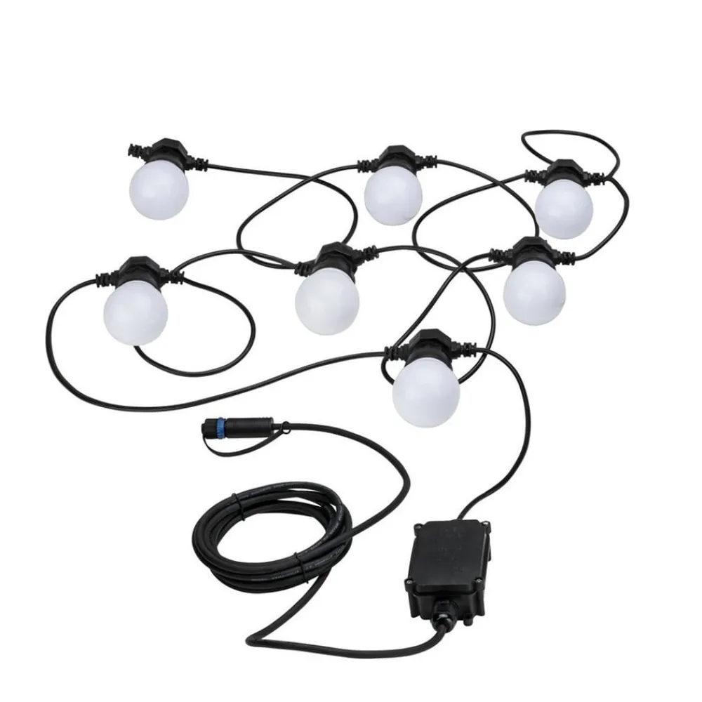 Dekorationsbelysning ^ Paulmann Plug & Shine LED lyskæde Globe 7x0,2W