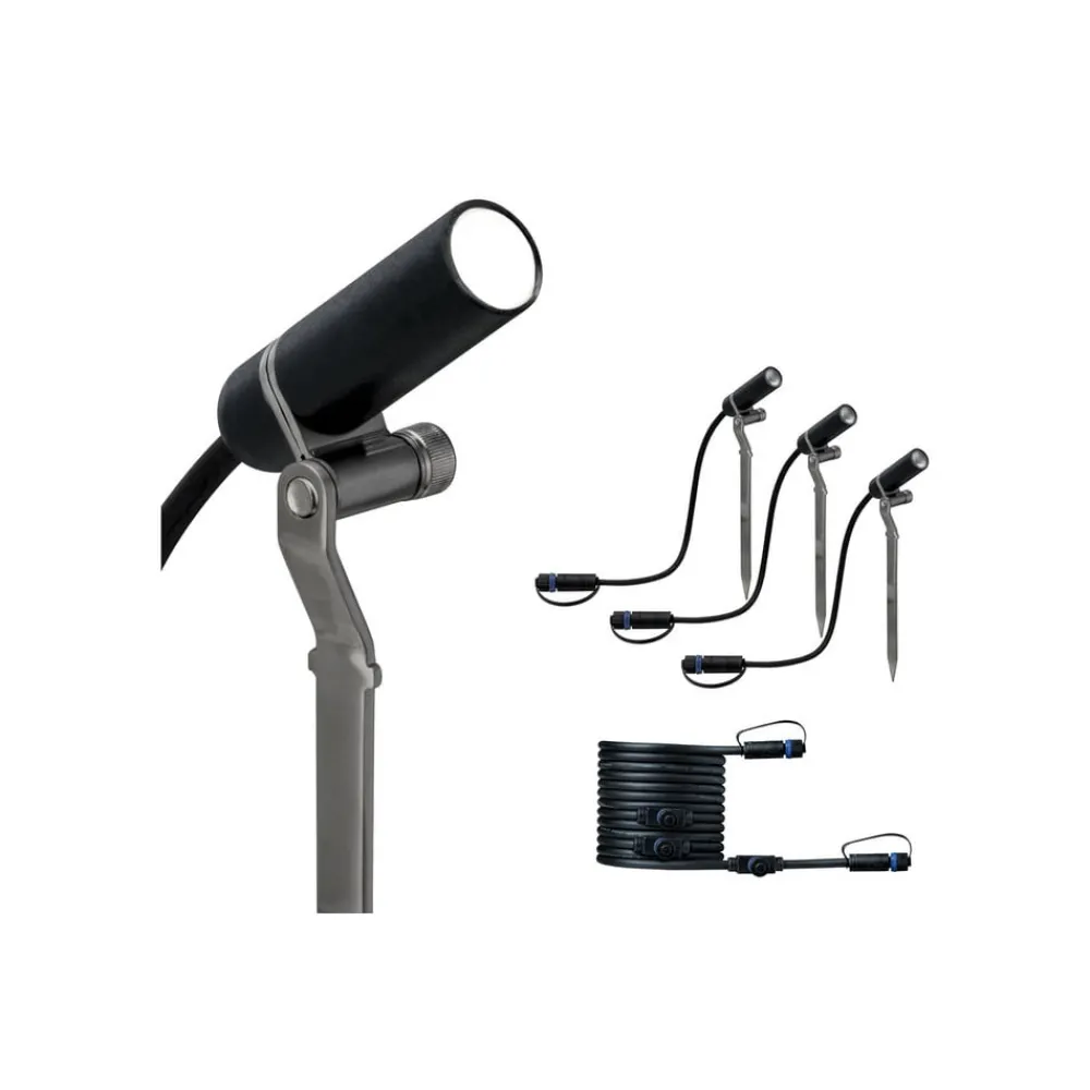 Paulmann Udendørs Spot > Plug & Shine Plantini 3000K 3-delt supplement