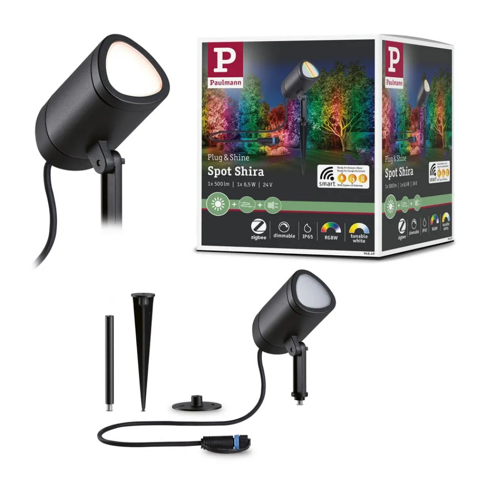 Udendørs Spot ^ Paulmann Plug&Shine Shira jordspyd spotlight ZigBee RGBW